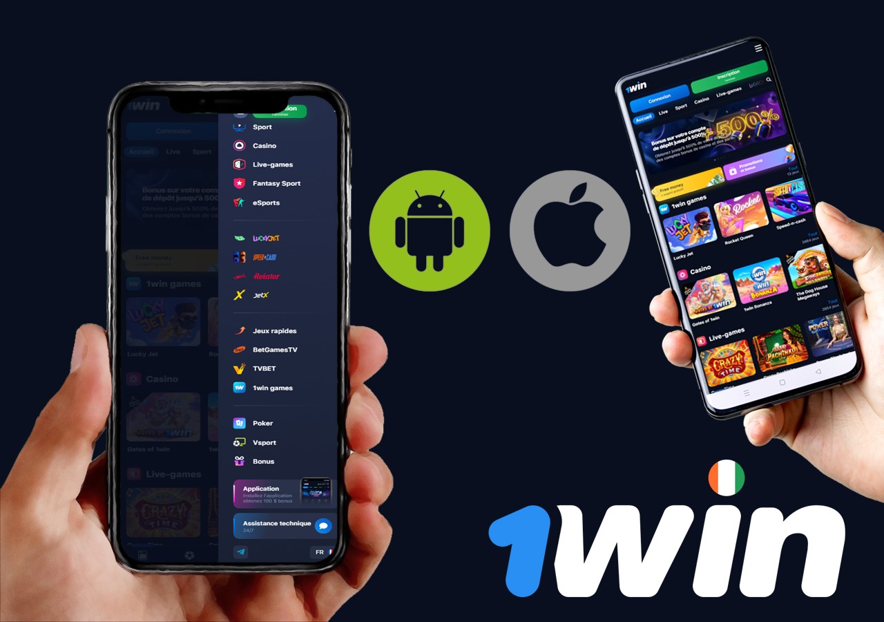 Installation de l'application 1win pour Android et iOS