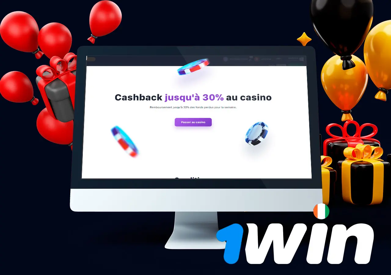 30% de cashback sur tous les jeux de casino